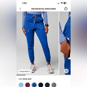 High rise on call joggers from Fabletics, scrub pants!